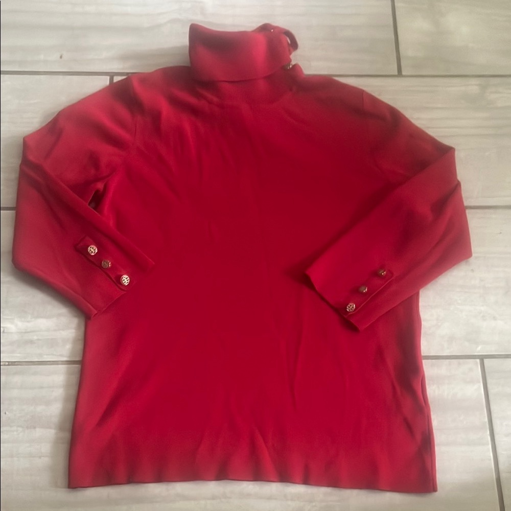 Dana Buchman Vibrant Red Turtleneck Sweater